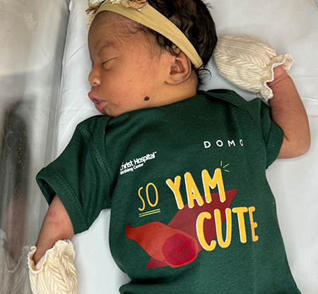 Christ Hospital Domo at Home Thanksgiving Onesie