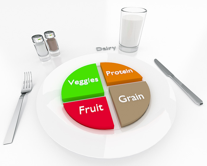 USDA recommended food plate