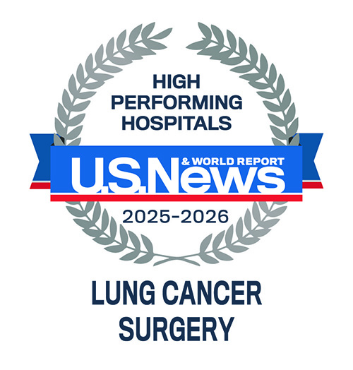 US News & World Report High Performing Hospital - Lung Cancer Surgery