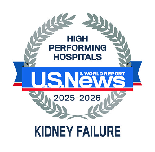 US News & World Report High Performing Hospital - Kidney Failure
