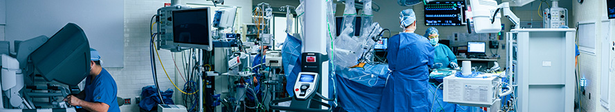 Panoramic view of robotic surgery suite at The Christ Hospital