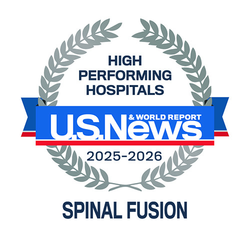 US News & World Report High Performing Hospital - Spinal Fusion