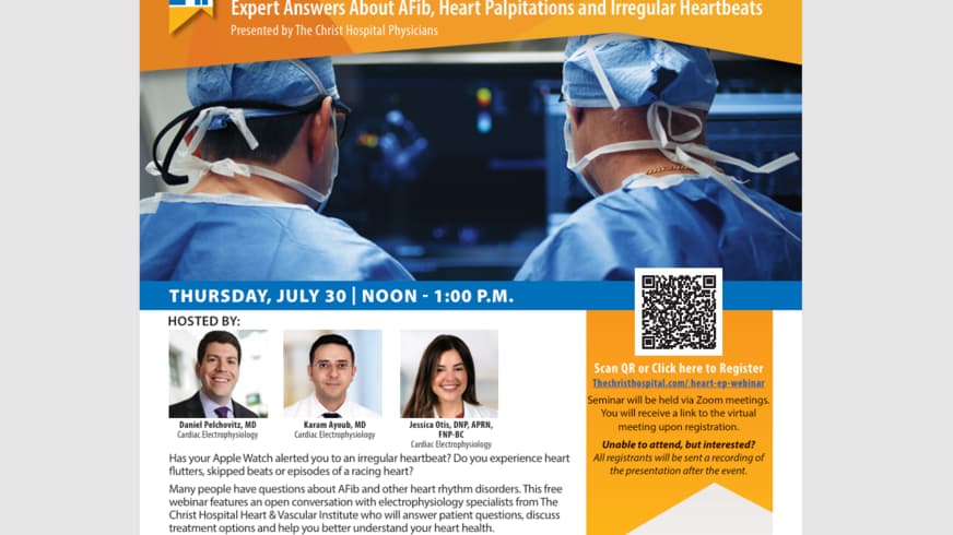 Webinar on Heart Conditions for July 30.