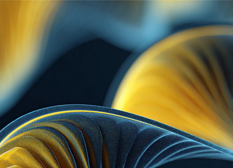 Yellow Blue Folded Helix pattern